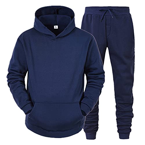 Dasongff - Chándal para hombre, chándal deportivo para fitness, sudadera, ropa de calle, tracksuit con capucha, pantalones deportivos, ropa deportiva con capucha, ajuste cómodo, chándal, modelo