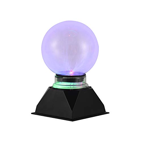 DAXGD Luces de bola de plasma, luz de plasma mágica de 5 pulgadas, lámpara estática de globo, luz mágica de fiesta electrostática sensible al tacto, luz azul