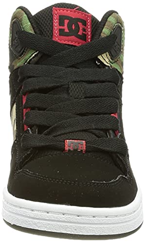 DC Shoes Pure Hi-Leather High-Top Shoes, Zapatillas, Negro, 33 EU