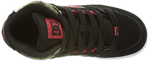 DC Shoes Pure Hi-Leather High-Top Shoes, Zapatillas, Negro, 33 EU