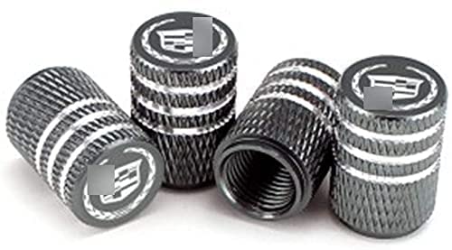 DDSM Tapas para válvulas de neumáticos 4 PCS, for CADI-LLAC ATS XTS CTS SRS BLS Escalade Sevilla Tiburon XXX Tapas de Polvo de válvula de aleación de Aluminio (Color : Silver)