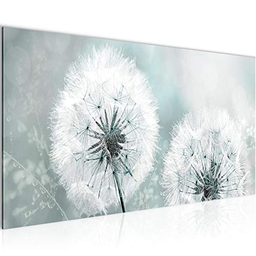 Decoración de la mesa pared de la flor diente de león - 100 x 40 cm Vista de impresión en lienzo Salón Apartamento - listo para colgar - 207112b