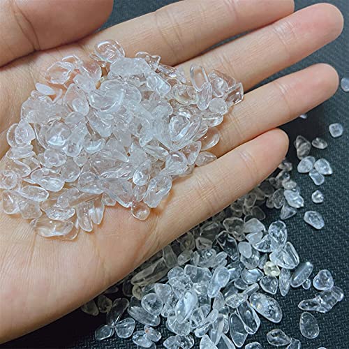 Decoración hogareña 100G Natural Crystal Gravel Transparente Piedra Energía Energía Piedra Minalería Menor para Macetas De Casa Decoración De Acuario Roca (Color : White)