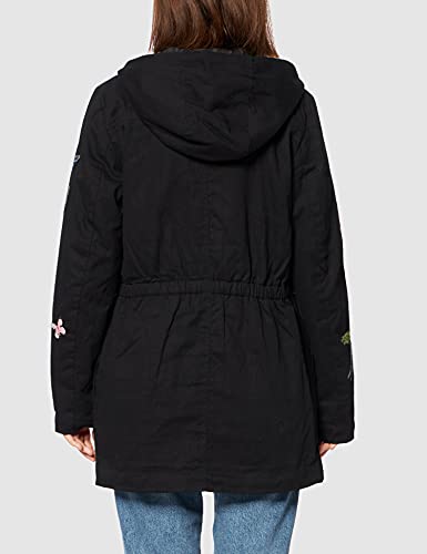 Desigual Chaq_beleño Parka, Negro, L para Mujer