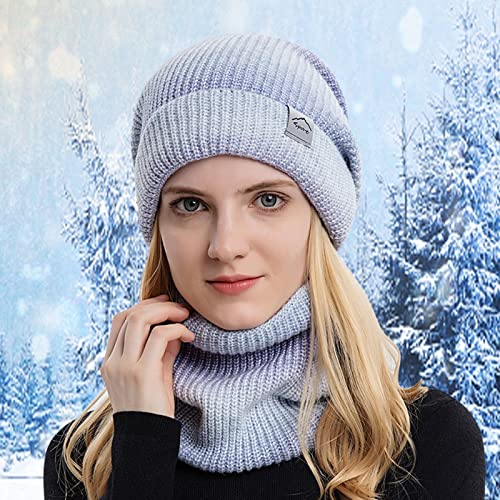 DEYUNSE Invierno Añadir Flocado Ciclismo Caliente Bufanda Térmica Para Mujer Orejeras Sombrero Sombrero Gorras De Béis, Morado (, Talla única