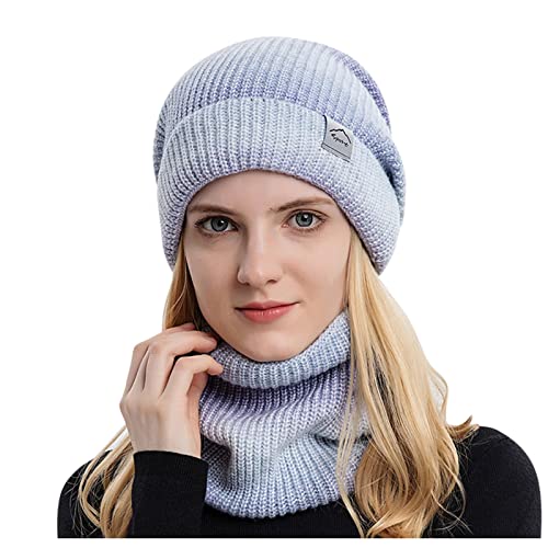 DEYUNSE Invierno Añadir Flocado Ciclismo Caliente Bufanda Térmica Para Mujer Orejeras Sombrero Sombrero Gorras De Béis, Morado (, Talla única