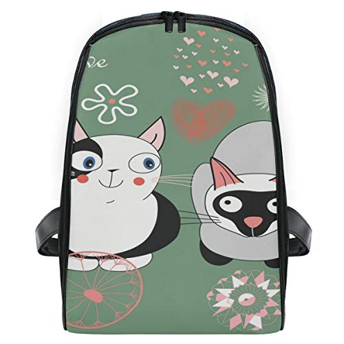 DEZIRO Bolsa de viaje con texto en inglés "I Love Cats Schoolbag para niños