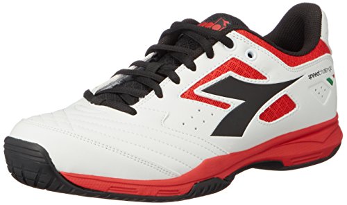 Diadora S.Challenge 2 SG, Zapatillas de Tenis Unisex Adulto, Multicolor (Bianco/Rosso/Nero C1425), 45 EU