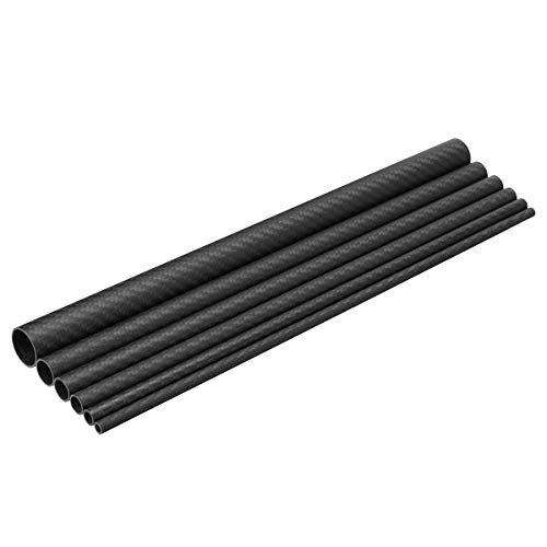 Diámetro 8-32mm pared 1mm 3K tubo de fibra de carbono tubo brillante envuelto para el modelo de aire RC (E)