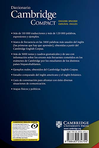 Diccionario Cambridge Compact. English - Spanish Español - Inglés.