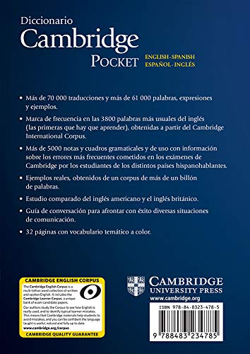 Diccionario Cambridge Pocket. English - Spanish Español - Inglés
