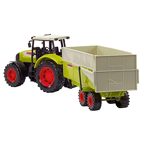 Dickie, Traktor mit Kipper, Toys 203739000 CLAAS Ares Set-Tractor con volquete (57 cm), Multicolor (Simba 3739000)
