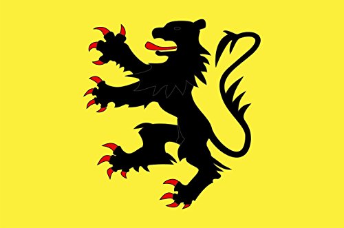 DIPLOMAT-FLAGS Que representa el León de Flandes Bandera | Bandera Paisaje | 0.06m² | 20x30cm Banderas de Coche