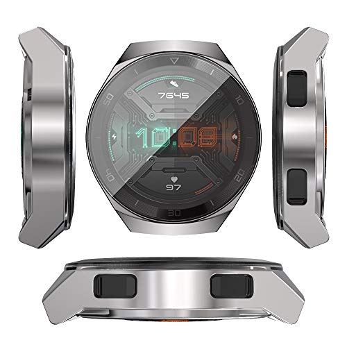 Diruite 3-Pack Fundas Compatible con Huawei Watch GT 2e, TPU Flexible Antirrayas Reemplazo Funda Protectora Suave Protector Pantalla para Huawei Watch GT 2e