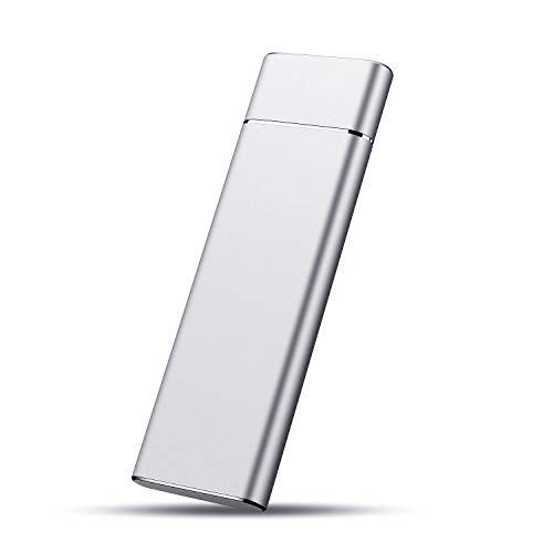 Disco Duro 1 TB Externo, Disco Duro Externo USB3.1 Type C Portable HDD para PC, Xbox One, Desktop, Laptop.-c11(1TB,Plata)