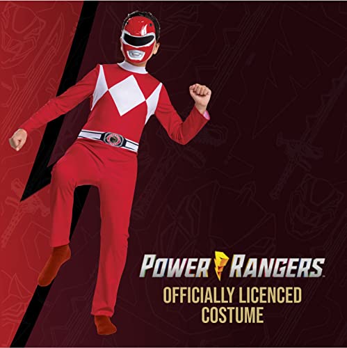 Disguise 115669L Red Power Rangers Disfraz Niños, S