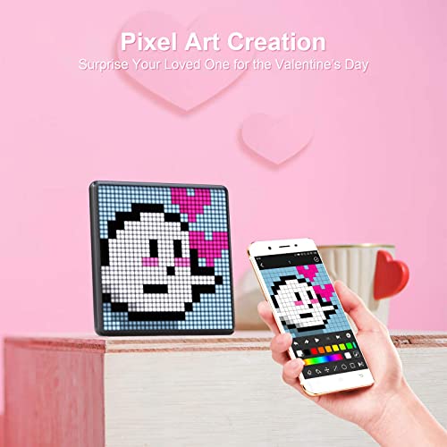 Divoom Pixoo-Max Pixel Display, APP Pantalla de control de teléfono móvil con pantalla LED programable de 32 x 32 para decoración del hogar, publicidad de negocios