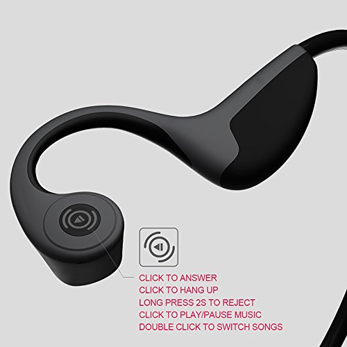 Docooler S.Wear Z8 Auriculares de conducción ósea Auricular inalámbrico BT 5.0 Deportes al Aire Libre Auriculares estéreo AK1050D Manos Libres con micrófono