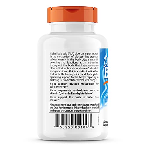 Doctor's Best Alpha Lipoic Acid, 150mg - 120 vcaps 120 unidades 110 g