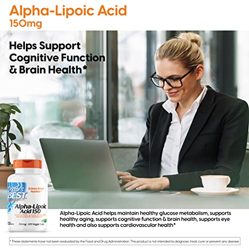 Doctor's Best Alpha Lipoic Acid, 150mg - 120 vcaps 120 unidades 110 g