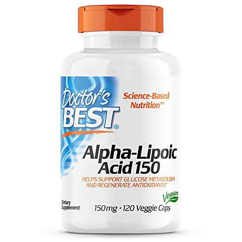Doctor's Best Alpha Lipoic Acid, 150mg - 120 vcaps 120 unidades 110 g