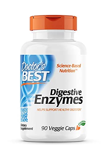 Doctor's Best, Digestive Enzymes ( Enzimas Digestivas ), 90 Cápsulas vegetarianas, Mezcla de Enzimas, Probadas en Laboratorio, Sin Gluten, Sin Soja, no GMO