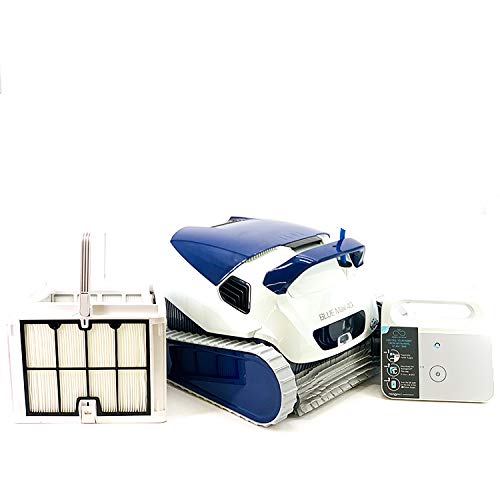 DOLPHIN Robot Limpiafondos de Piscina Automático - Cubre hasta 12 m - Limpia Fondo, Paredes y Línea de Agua - Incluye App y WiFi - Accesorios Piscina - Garantía de 2 Años Blue - Maxi 40i Maytronics