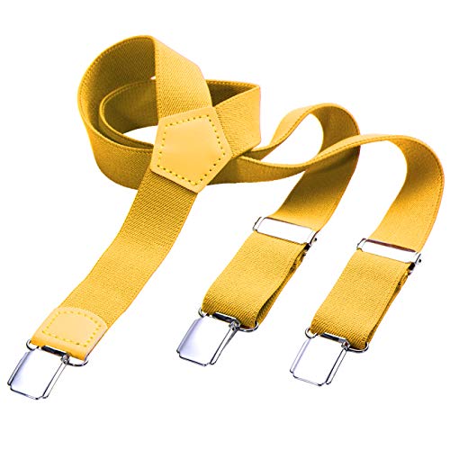 DonDon niños tirantes amarillo 2 cm estrecho longitud ajustable para una altura de 80 cm a 110 cm o sea 1-5 años