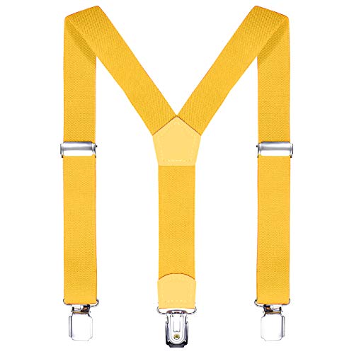 DonDon niños tirantes amarillo 2 cm estrecho longitud ajustable para una altura de 80 cm a 110 cm o sea 1-5 años