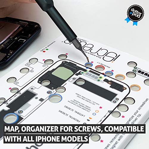 DottorPod iScrews 6S, Mapa de Tornillos Compatible con iPhone 6S. Colocar Todos los Tornillos en la posición Correcta después del Proceso de reparación.