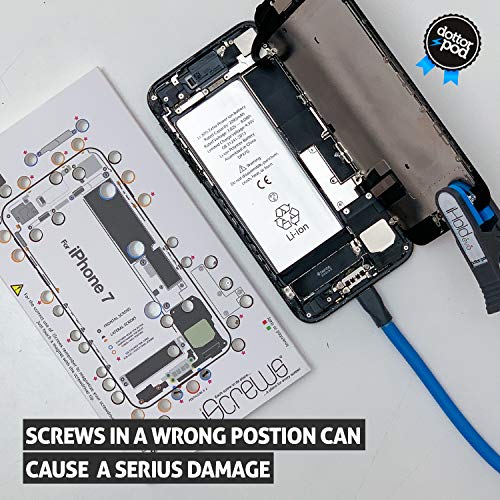 DottorPod iScrews 6S, Mapa de Tornillos Compatible con iPhone 6S. Colocar Todos los Tornillos en la posición Correcta después del Proceso de reparación.