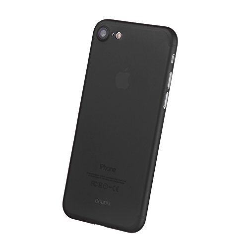 doupi UltraSlim Funda para iPhone SE (2020) / iPhone 8/7 (4,7 Pulgadas), Finamente Estera Ligero Estuche Protección, Negro