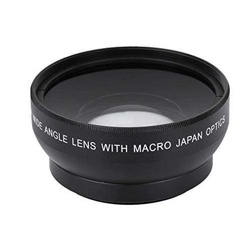 Dpofirs 49mm 0.45X Lente de Gran Angular para Cámaras, 62 mm Rosca Frontal para Filtro, Lente Óptico Universal de Alta Definición para Cámaras con Rosca de Lente de 49mm, Accesorios de Fotografía