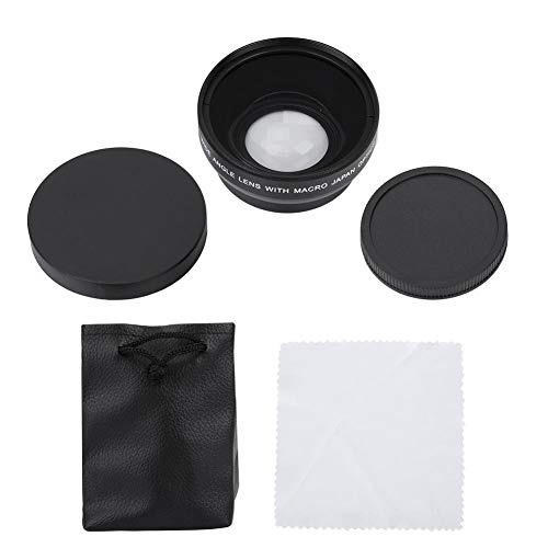 Dpofirs 49mm 0.45X Lente de Gran Angular para Cámaras, 62 mm Rosca Frontal para Filtro, Lente Óptico Universal de Alta Definición para Cámaras con Rosca de Lente de 49mm, Accesorios de Fotografía