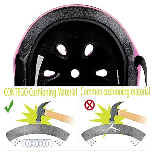 dPois Casco de Bici Niño Protección Seguridad Mariquita Escarabajo Unisex Casco Infantil Mono Ajustable Dibujo Animado para Ciclismo Patinaje sobre Ruedas Bicicleta para Niños Rosa One_Size