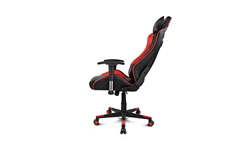 Drift DR85BR - Silla Gaming Profesional, polipiel, reposabrazos 2D, piston clase 4, asiento basculable, altura regulable, respaldo reclinable, cojines lumbar y cervical, color negro/rojo