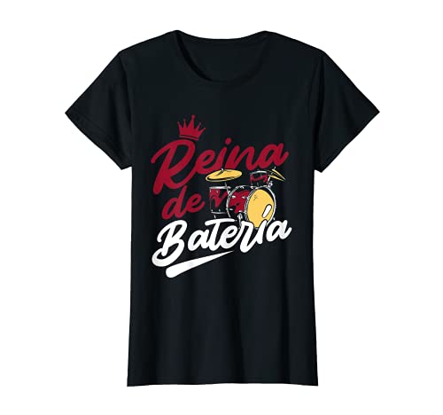 Drumming Baterista Tambores Músico Reina Del Batería Camiseta