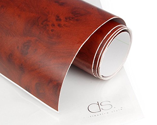 DSstyles 100 x 30 cm mate grano de madera vinilo adhesivo de coche envolver rollo de película adhesiva piel