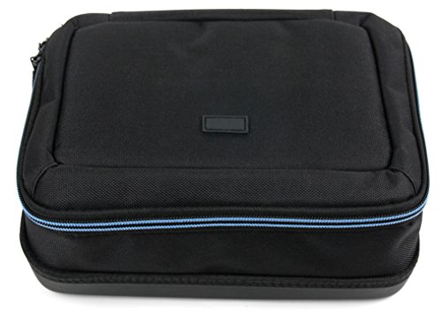 DURAGADGET Bolsa Acolchada Profesional Negra con Compartimentos para cámaras Deportivas Samsung Gear 360 / Ricoh WG-M2 / Gearmax W8 WiFi/SJCAM SJ5000 Plus