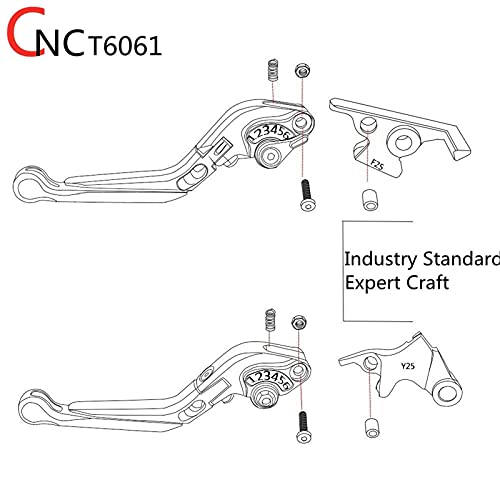 DZSLTC Conjunto De Freno Palanca Specialized Más Caliente para Honda CB125F CB 125F 2015-2019 Palanca De Embrague De Freno Retráctil De Motocicleta Mango De Aluminio CNC (Color : W)