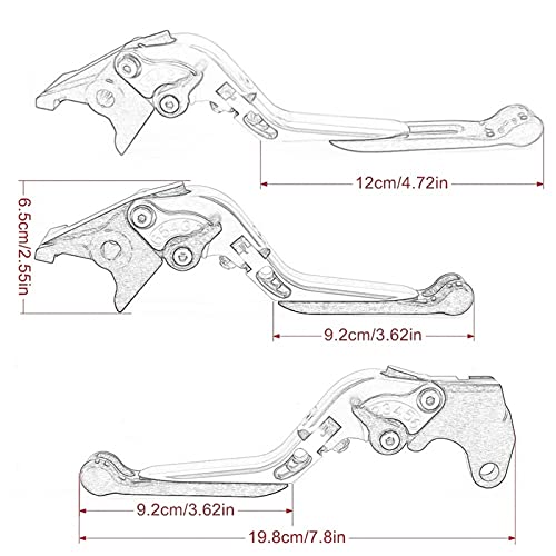 DZSLTC Conjunto De Freno Palanca Specialized Más Caliente para Honda CB125F CB 125F 2015-2019 Palanca De Embrague De Freno Retráctil De Motocicleta Mango De Aluminio CNC (Color : W)