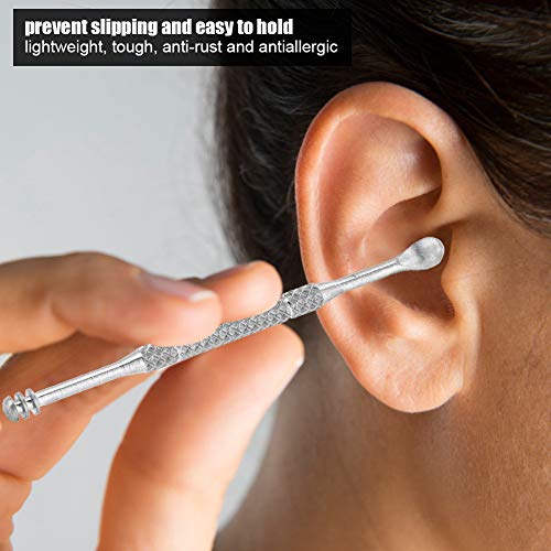 Ear Scoop Mini portátil de titanio en espiral Ear Pick Scoop Cleaner Tool Earpick Ear Wax Removal Accessory