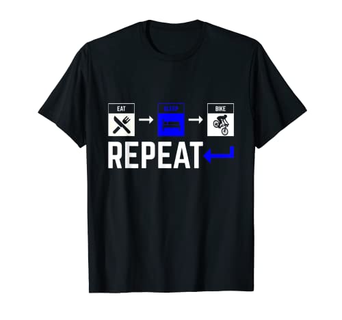 Eat Sleep Bike Repeat Downhill - Bicicleta de montaña Camiseta