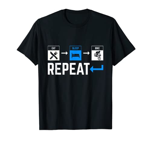 Eat Sleep Bike Repeat Downhill - Bicicleta de montaña Camiseta