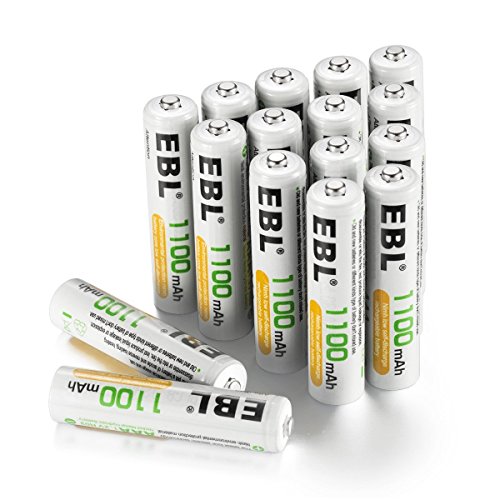 EBL 1100mAh AAA Pilas Recargables Ni-MH de 1,2V para los Equipos Domésticos (16 Unidades)