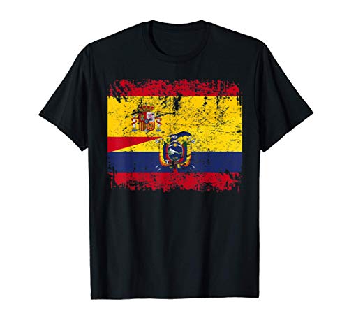 ECUADOR ESPAÑA BANDERA de la AMISTAD ECUADOR Camiseta