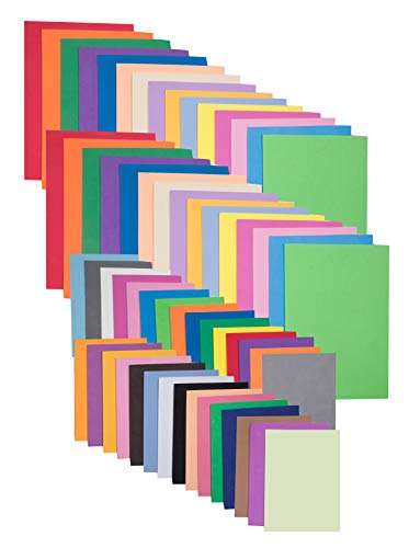 Edukit EVA Foam Sheets; A4 and A5 Sizes; 2mm Thick; 60 per Pack; Assorted Colours - for DIY Craft Activities and Supplies