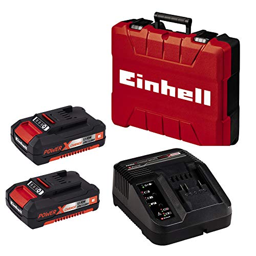 Einhell Taladro percutor atornillador inalámbrico TE-CD 18/50 Li-i BL Power X-Change (iones de litio, 18 V, motor sin escobillas, control electrónico del par, incl. 2 baterías 2,0 Ah y cargador)