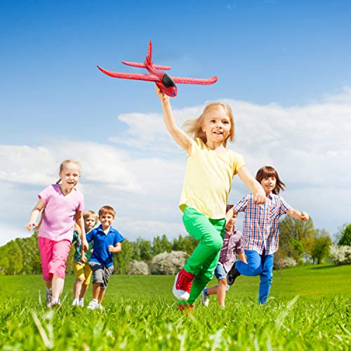 EKKONG Avion Planeador, Planos de Espuma, Aviones de Juguete para niños, Deportes Al Aire Libre Volar Juguete (4 Pcs )