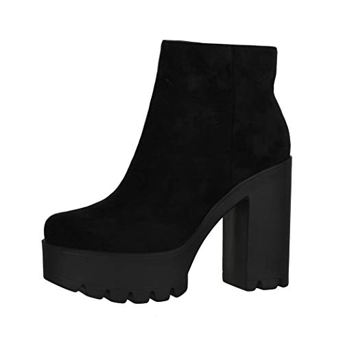 Elara Botines Chelsea para Mujer Chunkyrayan Negro HQ115 Black-37